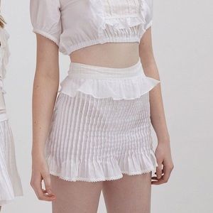 For Love & Lemons Ziggy Pintuck Skirt